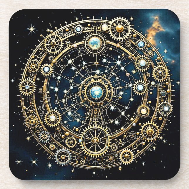 Dessous-de-verre Mécanisme céleste Art cosmique (Devant)