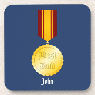 Dessous-de-verre Médaille Meilleur Papa Broche Fête des Pères