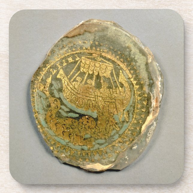 Dessous-de-verre Médaillon dépeignant Jonas et la baleine, romaine, (Devant)