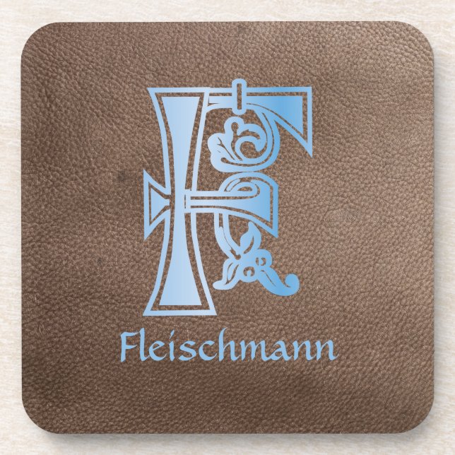 Dessous-de-verre Medieval Botanical Decorative Capital F (Devant)