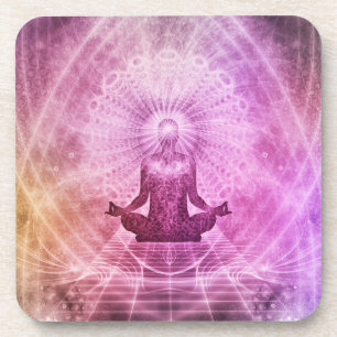 Dessous-de-verre Méditation Zen Yoga Lotus Spirituel