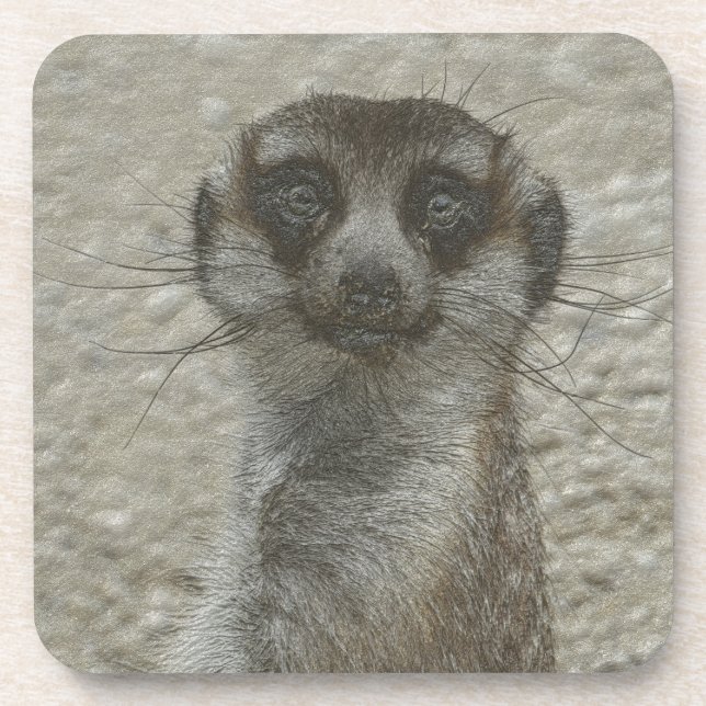 Dessous-de-verre meerkat métallique (Devant)