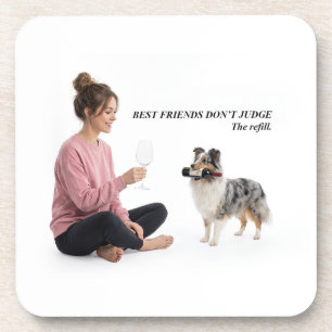 Dessous-de-verre Meilleur Ami Vin Sheltie Merle Bleu