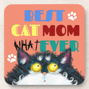 Dessous-de-verre Meilleur Cat Maman jamais Amoureux de les chats