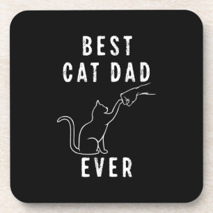 Dessous-de-verre Meilleur Papa Chat du Monde Papa Chat Paw Coup de 