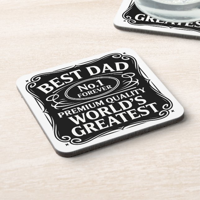 Dessous-de-verre Meilleur papa jamais (Côté gauche)