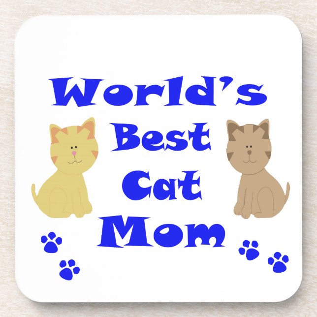 Dessous-de-verre Meilleure maman de chat du monde (Devant)