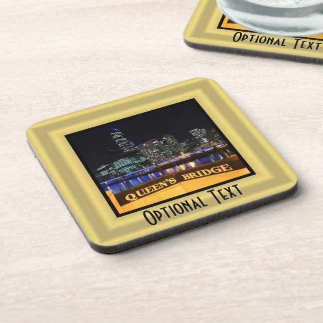 Dessous-de-verre Melbourne Australie Lumières CBD au-dessus du pont (Côté gauche)