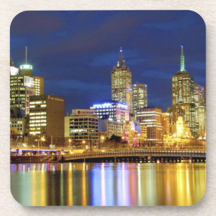Dessous-de-verre Melbourne, Australie. Une vue nocturne sur les 2