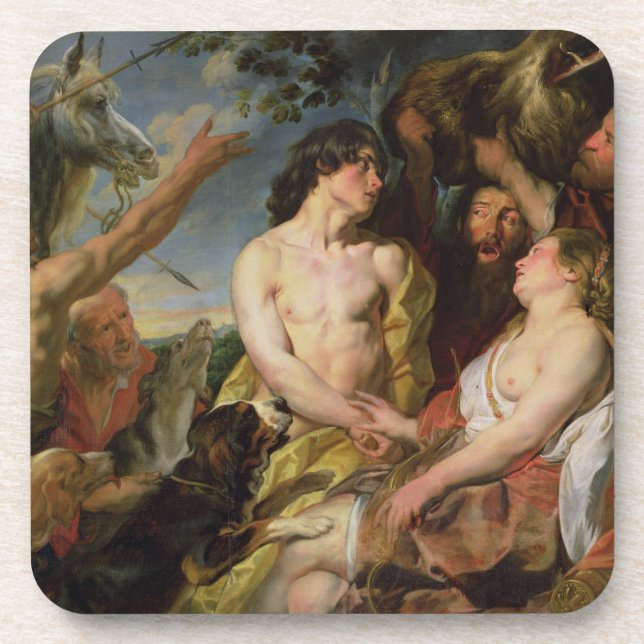 Dessous-de-verre Meleager et Atalanta (huile sur la toile) (Devant)