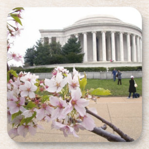 Dessous-de-verre Mémorial Thomas Jefferson avec cerisiers en fleurs