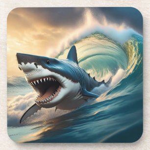 Dessous-de-verre Menacer le requin