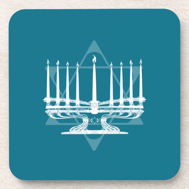 Dessous-de-verre Menorah et étoile IV (Devant)