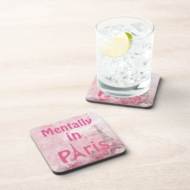 Dessous-de-verre Mental In Paris Beverage Coaster (Côté Droit)