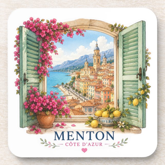 Dessous-de-verre Menton French Riviera coasters (Devant)