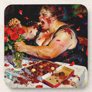 Dessous-de-verre Mépris pour les roses rouges – Un portrait de colè