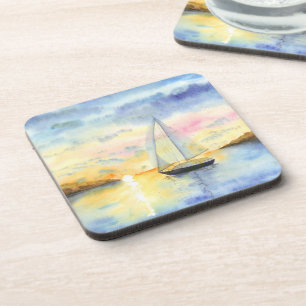 Dessous-de-verre Mer au coucher du soleil