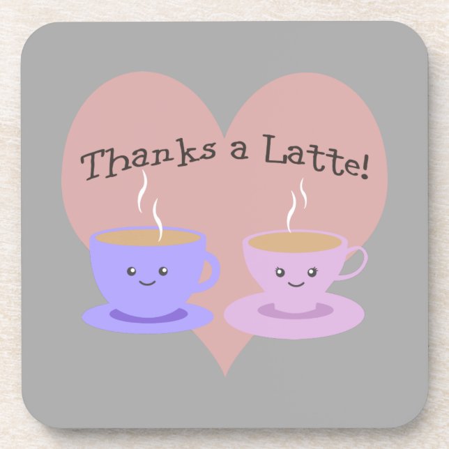 Dessous-de-verre Merci un Latte ! (Devant)