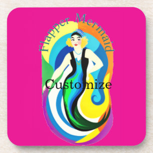 Dessous-de-verre Mermaid Flapper Colorée Thunder_Cove