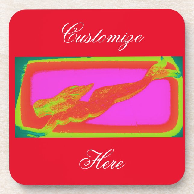 Dessous-de-verre Mermaid rouge (Devant)