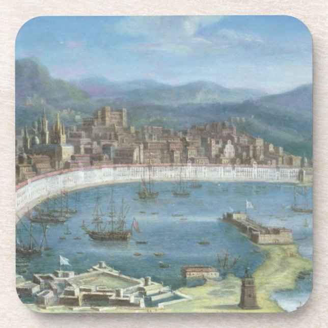 Dessous-de-verre Messine - une vue panoramique du port (Devant)