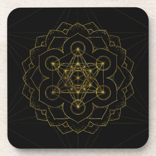 Dessous-de-verre Métatron's Cube in lotus Sacred Geometry