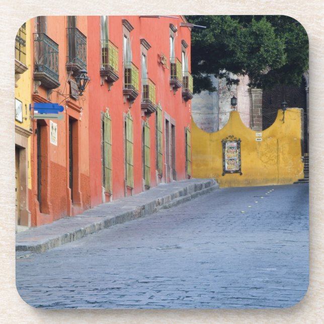 Dessous-de-verre Mexique, San Miguel de Allende, Maisons le long (Devant)