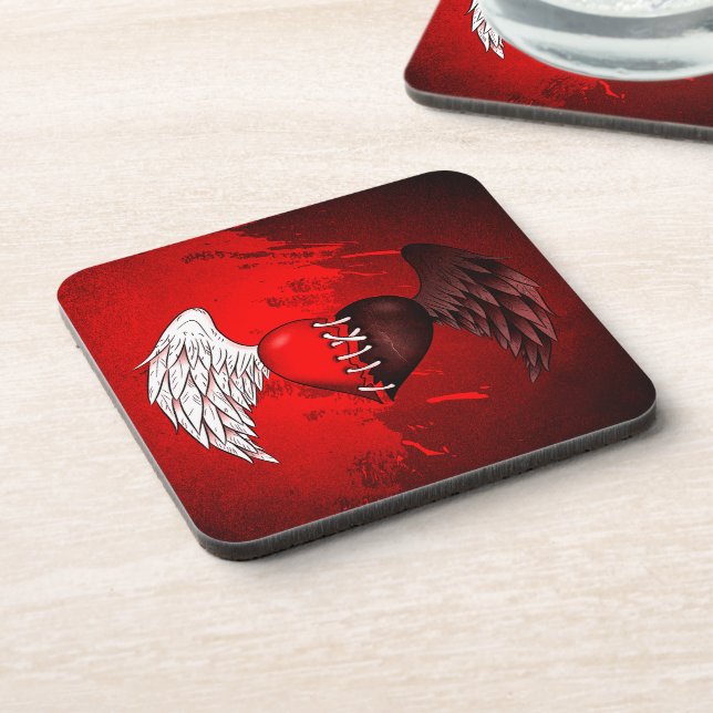 Dessous-de-verre Mi-ange mi-démon (Côté gauche)