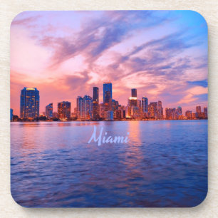 Dessous-de-verre Miami Beach Floride City Skyline