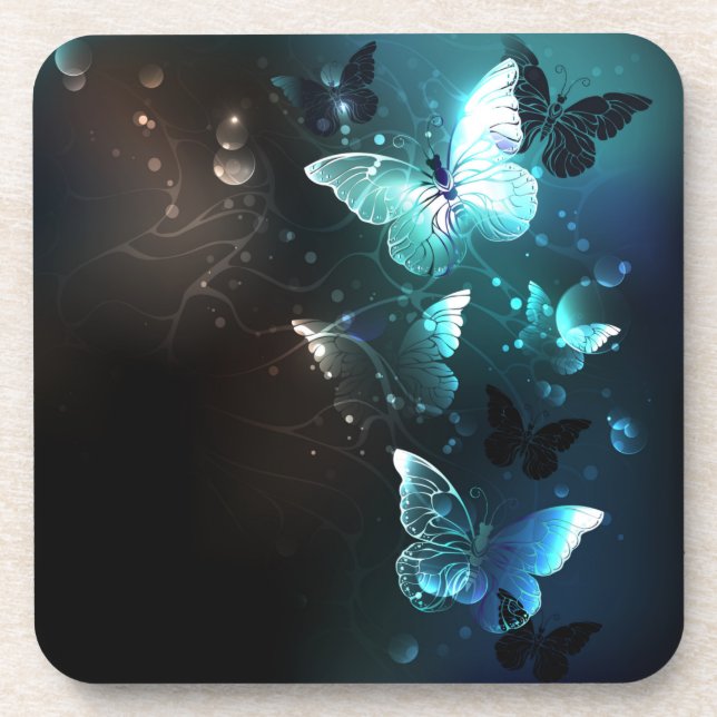 Dessous-de-verre Mint Night Butterflies (Devant)