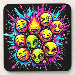 Dessous-de-verre Mix Neon Funky Emoji