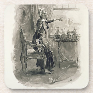 Dessous-de-verre Mme Betsy Trotwood, de 'Charles Dickens : Un Gossi
