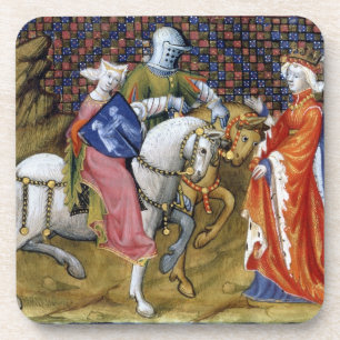 Dessous-de-verre Mme cadre 120 Madame du lac rencontrant Guinevere,