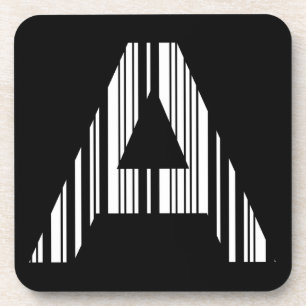 Dessous-de-verre MODE BARRE CODE LETTRE A Premier motif de code-bar