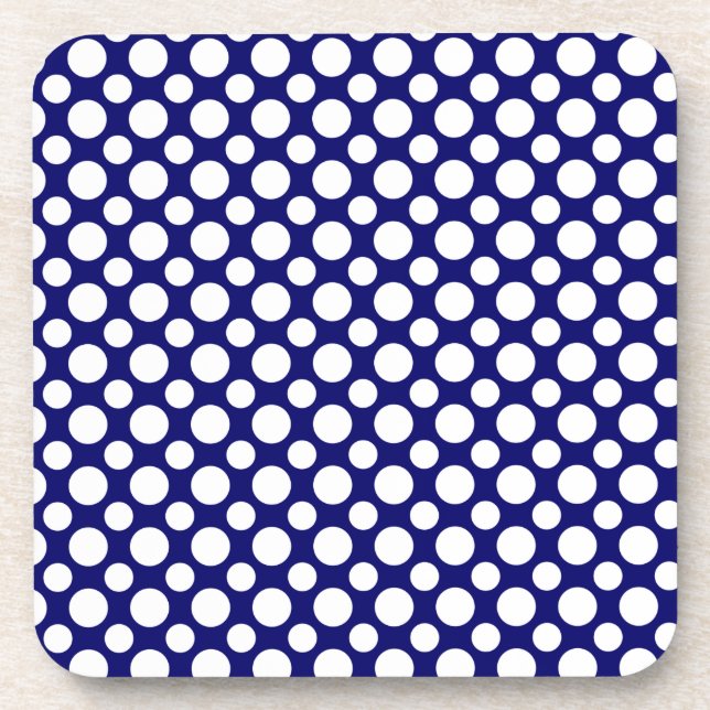 Dessous-de-verre Modèle à pois blancs (Devant)