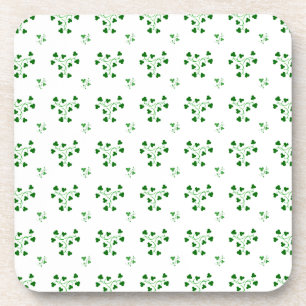 Dessous-de-verre Modèle de cercles de trèfles verts