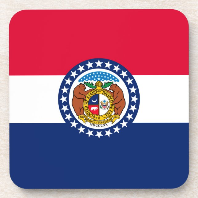 Dessous-de-verre Modèle de drapeau d'État du Missouri (Devant)