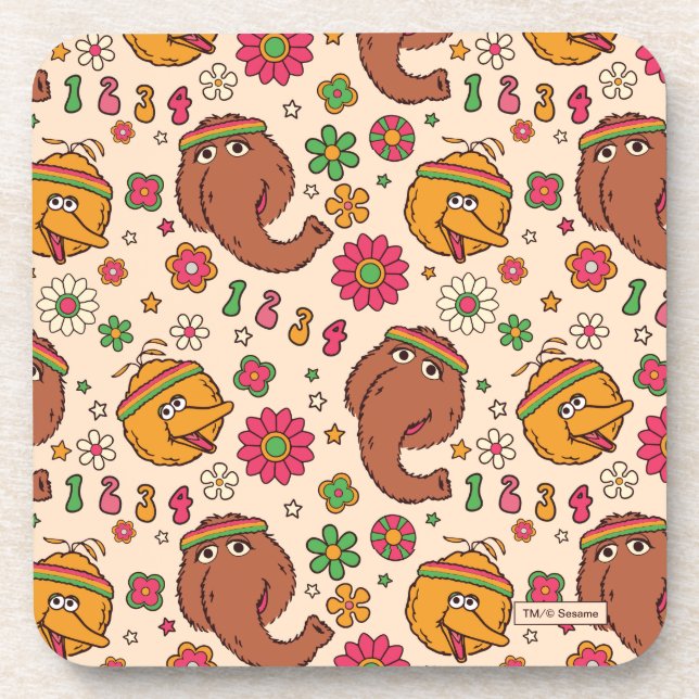 Dessous-de-verre Modèle de fleurs funky de Gros Bec et de Snuffleup (Devant)