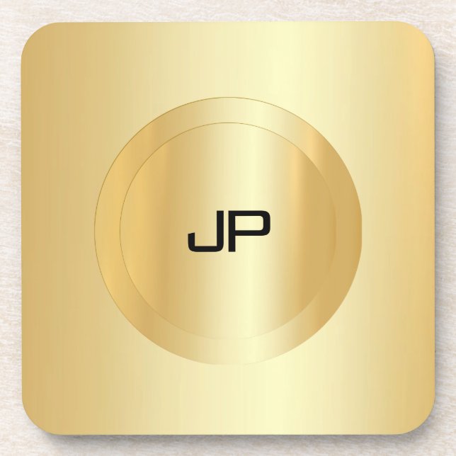 Dessous-de-verre Modèle de glam. or Faux personnalisé (Devant)