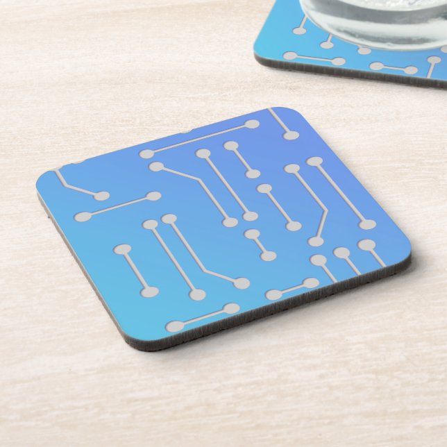 Dessous-de-verre Modèle de motif de circuit de puce de technologie (Côté gauche)
