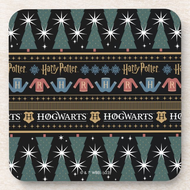 Dessous-de-verre Modèle de tricot de pull de Noël HARRY POTTER™ (Devant)
