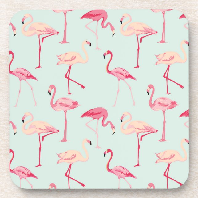 Dessous-de-verre Modèle Flamingo rétro (Devant)