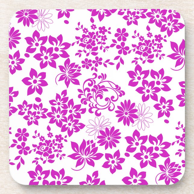 Dessous-de-verre Modèle floral D02.pink.b (Devant)