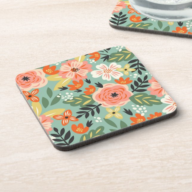 Dessous-de-verre Modèle floral du jardin (Côté gauche)