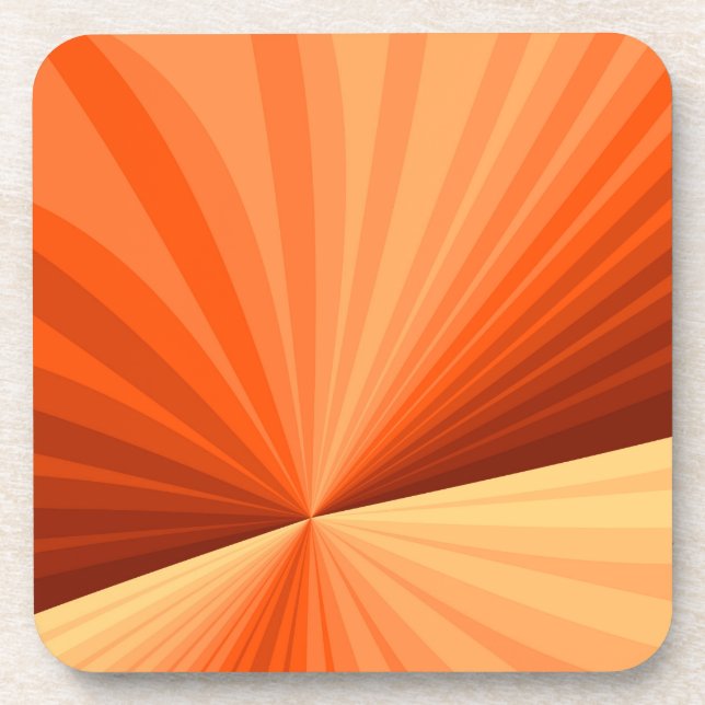 Dessous-de-verre Moderne Abstrait Orange Rouge Vanille Graphique Fr (Devant)