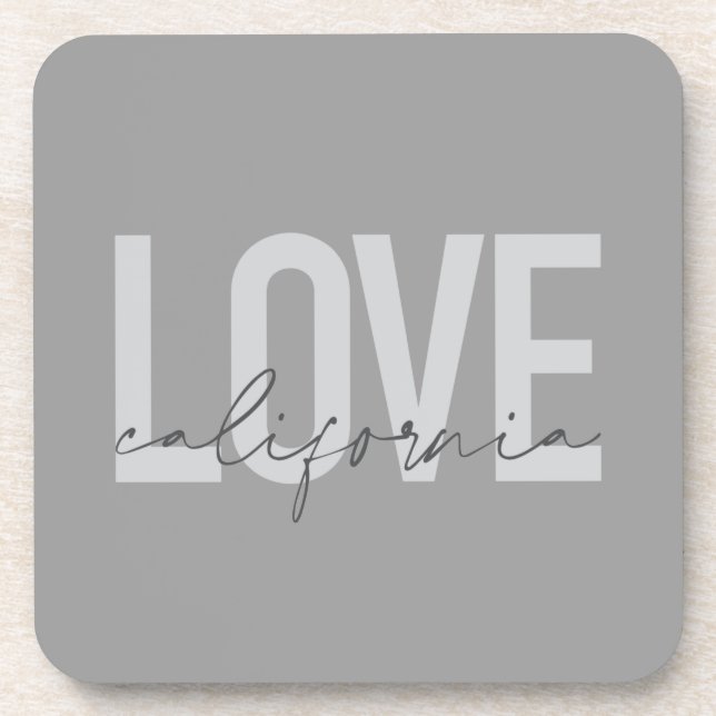 Dessous-de-verre Moderne, urbain, tendance, design cool Love Califo (Devant)