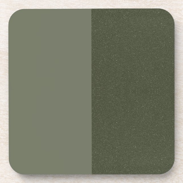 Dessous de verre moderne vert mousse – Finition à  (Devant)