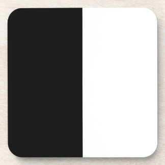 Dessous-de-verre moitié blanc noir moitié noir moitié noir blanc