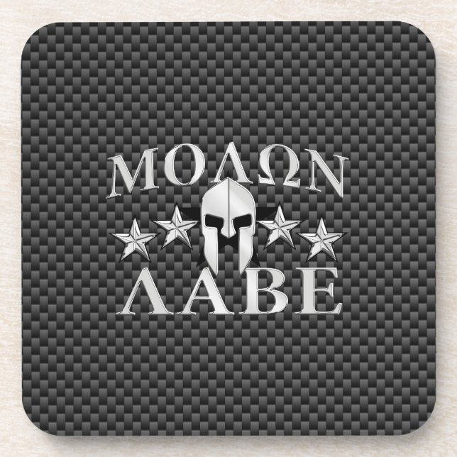 Dessous-de-verre Molon Labe Casque guerrier spartiate 5 étoiles Car (Devant)