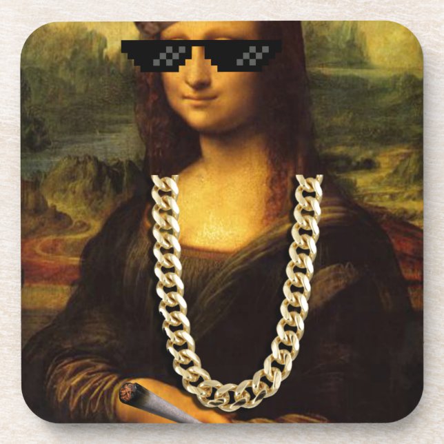 Dessous-de-verre Mona Lisa Thug Life Art Life (Devant)